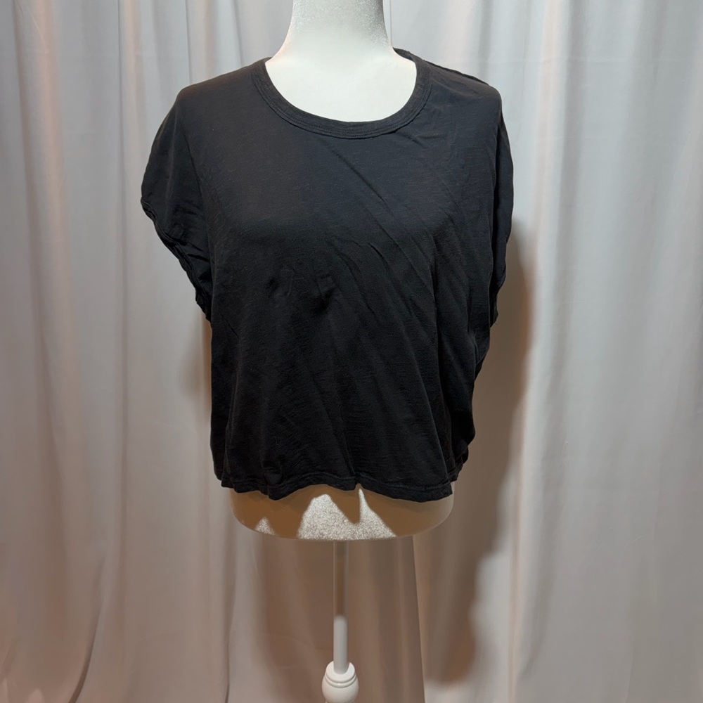We The Free Black Short Sleeve Top